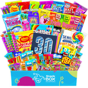 30th birthday gluten free lolly gift box hamper large