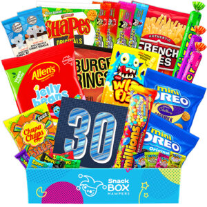 30th birthday vegan snack gift box hamper