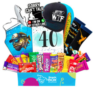 40th Birthday Fishing Lovers Chocolate Box Gift Basket