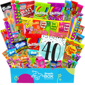 40th birthday gluten free lolly gift box hamper small