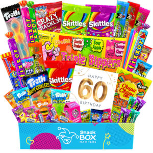 60th birthday gluten free lolly gift box hamper small