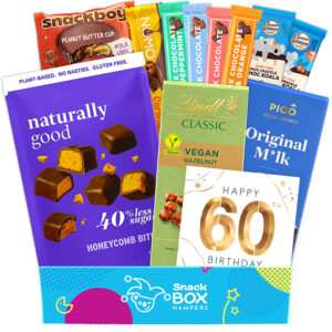 60th birthday vegan chocolate gift box hamper