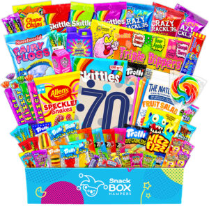 70th birthday gluten free lolly gift box hamper large