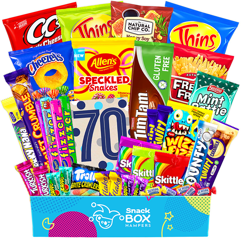 70th-birthday-gluten-free-snack-gift-box-hamper-large 60th birthday gluten free snack gift box hamper large