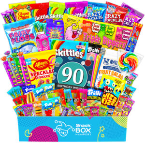 90th birthday gluten free lolly gift box hamper large