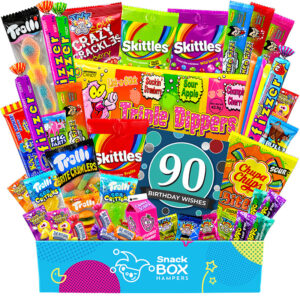 90th birthday gluten free lolly gift box hamper small
