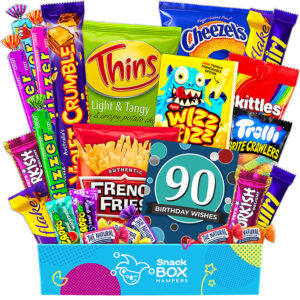 90th birthday gluten free snack gift box hamper small