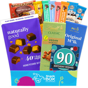 90th birthday vegan chocolate gift box hamper