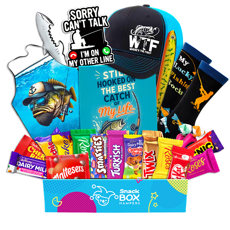 Anniversary Fishing Lovers Chocolate Box Gift Basket Anniversary Fishing Lovers Chocolate Box Gift Basket