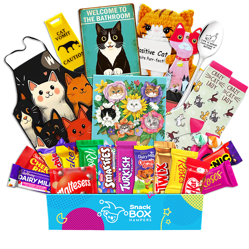 Cat Lovers Chocolate Box Gift Basket