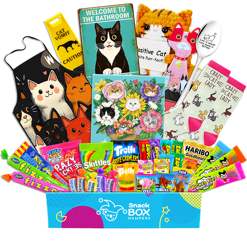 Cat Lovers Lolly Box Gift Basket