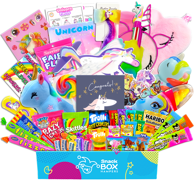 Congratulations Children’s Unicorn Gift Box Hamper – Lolly