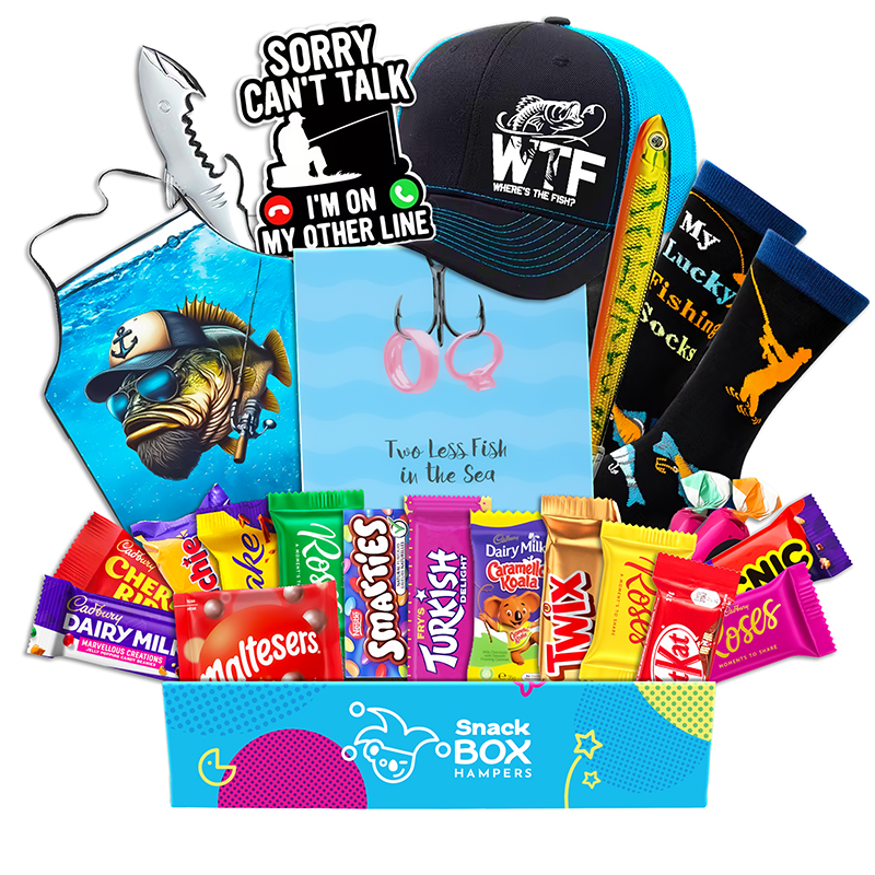 Engagement Fishing Lovers Chocolate Box Gift Basket