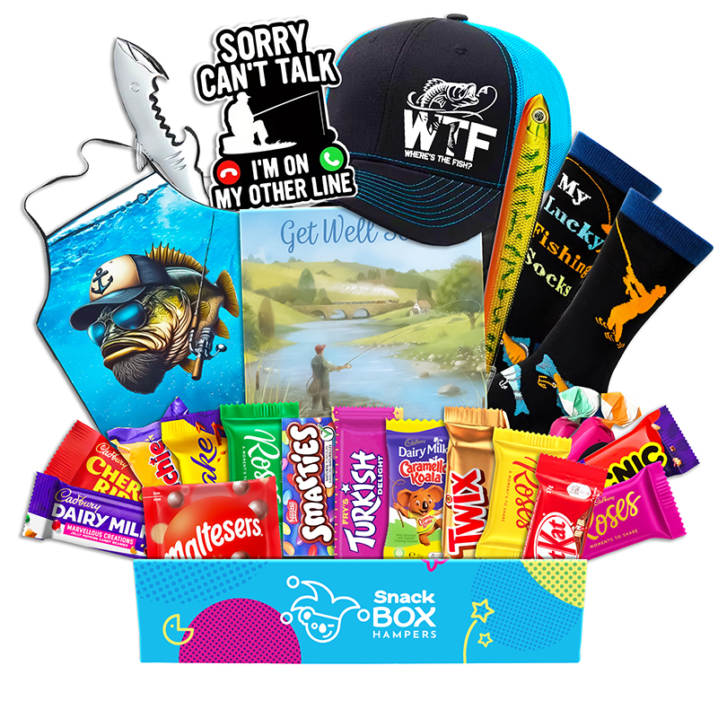 Get Well Soon Fishing Lovers Chocolate Box Gift