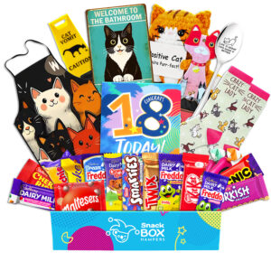 18th Birthday Cat Lovers Chocolate Box Gift Basket