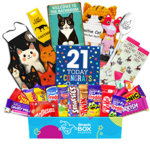 21st Birthday Cat Lovers Chocolate Box Gift Basket