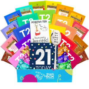 21st birthday tea warm wishes gift box hamper