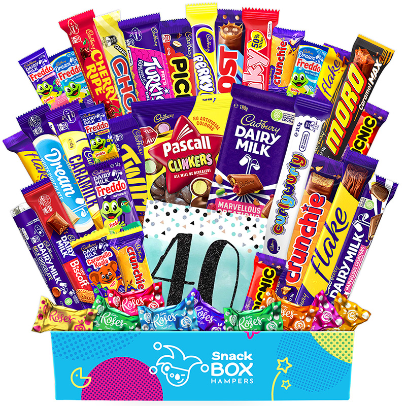 40th birthday gift basket hamper