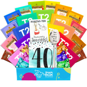 40th birthday tea warm wishes gift box hamper