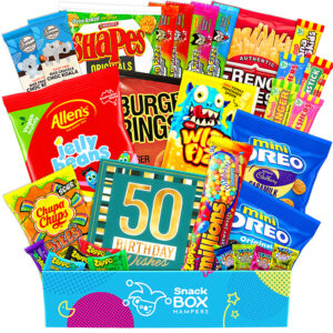 50th Birthday Vegan Snack Gift Box Hamper