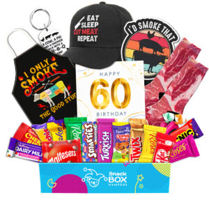 60th Birthday BBQ Lovers Chocolate Box Gift Basket