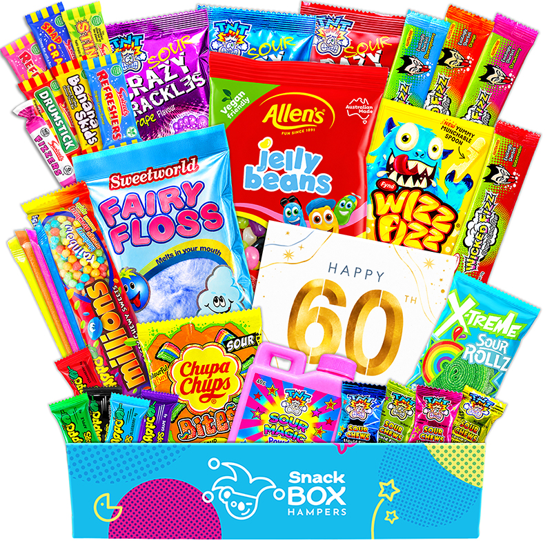 60th Birthday Vegan Lolly Gift Box Hamper