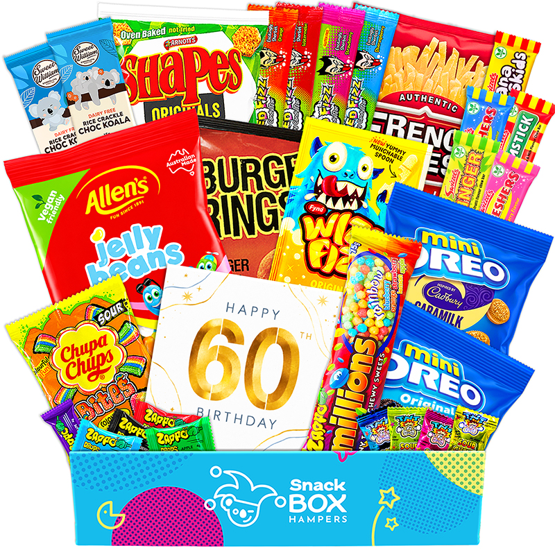 60th Birthday Vegan Snack Gift Box Hamper