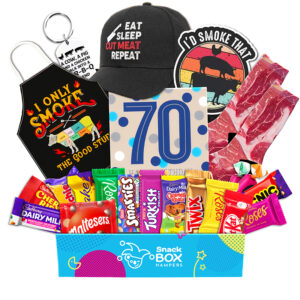 70th Birthday BBQ Lovers Chocolate Box Gift Basket