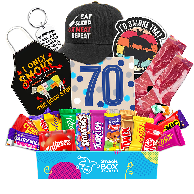 70th Birthday BBQ Lovers Chocolate Box Gift