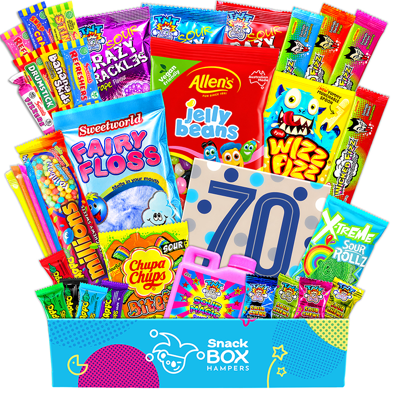 70th Birthday Vegan Lolly Gift Box Hamper
