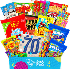 70th Birthday Vegan Snack Gift Box Hamper