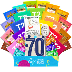 70th birthday tea warm wishes gift box hamper