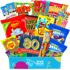 80th Birthday Vegan Snack Gift Box Hamper