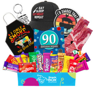 90th Birthday BBQ Lovers Chocolate Box Gift Basket