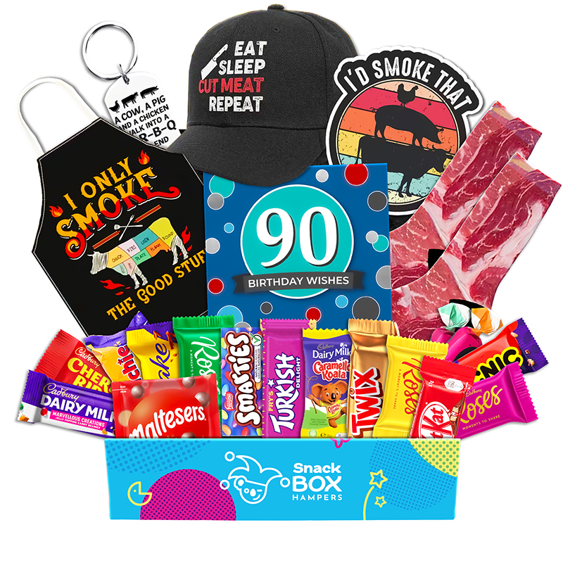 90th Birthday BBQ Lovers Chocolate Box Gift