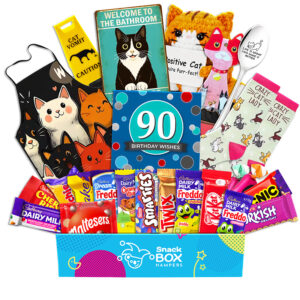90th Birthday Cat Lovers Chocolate Box Gift Basket