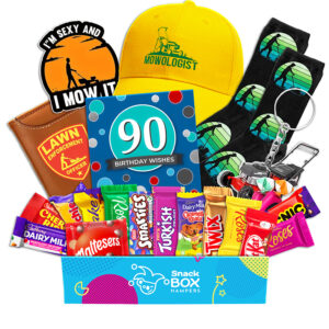 90th Birthday Lawn Lovers Chocolate Box Gift Basket