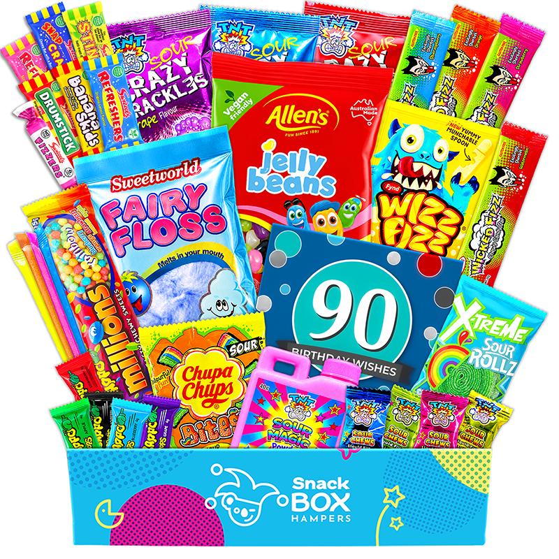 90th Birthday Vegan Lolly Gift Box Hamper