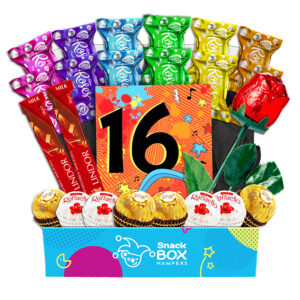rainbow rose 16th birthday chocolate box