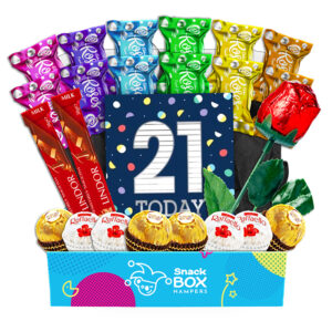 rainbow rose 21st birthday chocolate box