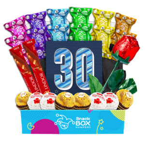 rainbow rose 30th birthday chocolate box