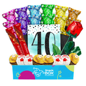 rainbow rose 40th birthday chocolate box