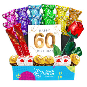 rainbow rose 60th birthday chocolate box