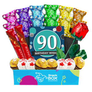 rainbow rose 90th birthday chocolate box