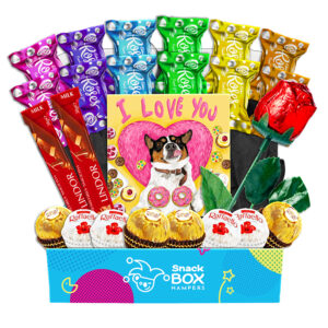 rainbow rose anniversary chocolate box