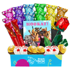rainbow rose engagement chocolate box