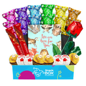 rainbow rose get well soon chocolate box