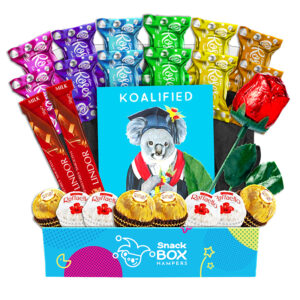 rainbow rose graduation chocolate box