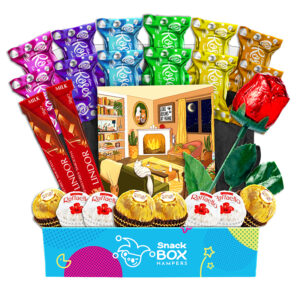 rainbow rose housewarming chocolate box