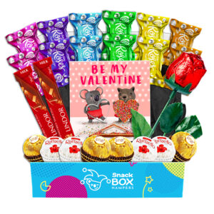 rainbow rose valentines day chocolate box